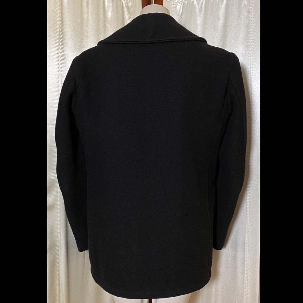Vintage black wool naval pea coat - Picture 3 of 7